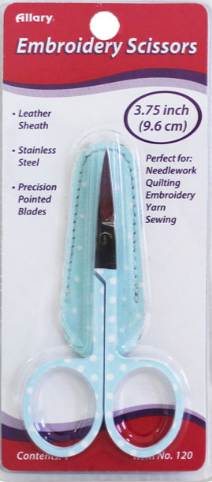 Embroidery Scissors - 3.75" - Lt Blue Polka Dots