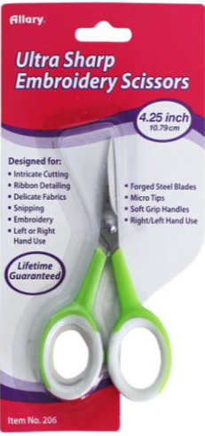 Embroidery Scissors - 4.25" - Green