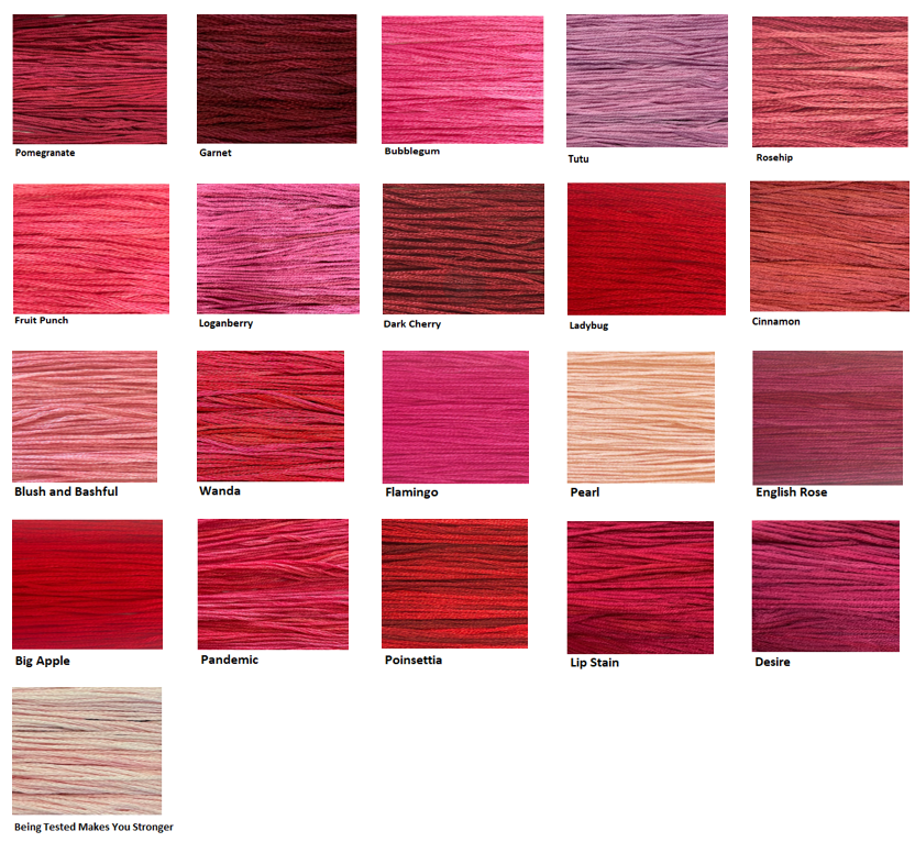 Forbidden Fiber Company Embroidery Threads - Red / Pink