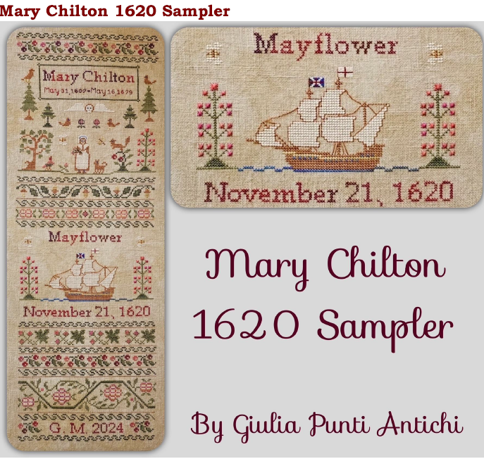 Mary Chilton 1620 Sampler chart