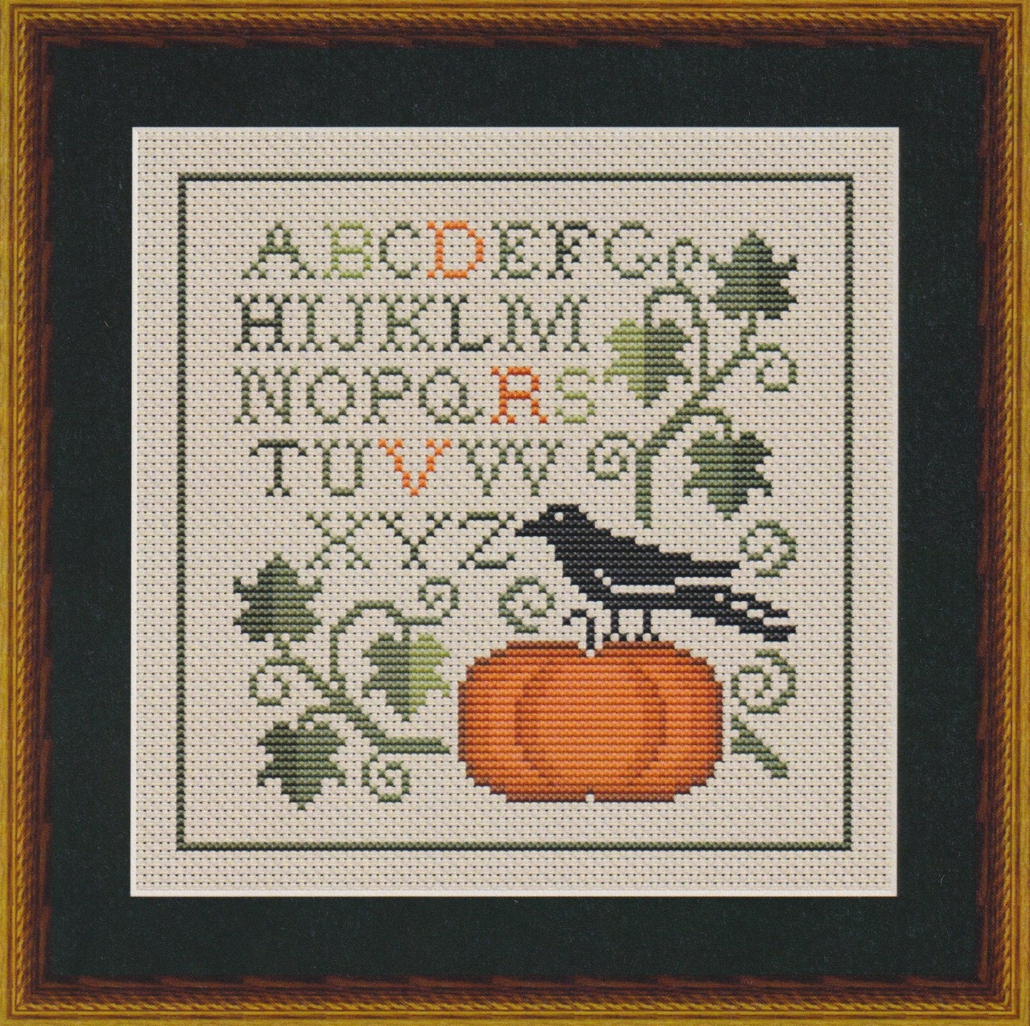 Autumn Crow And Pumpkin