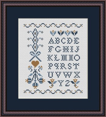 Blue Alphabet Sampler 1