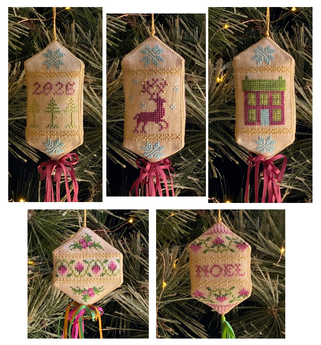 3-D Sampler Ornaments