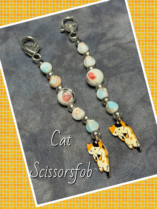 Calico Cat Scissor Fob