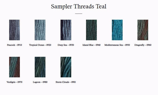 The Gentle Art Sampler Threads - Teals