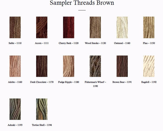 The Gentle Art Sampler Threads - Browns