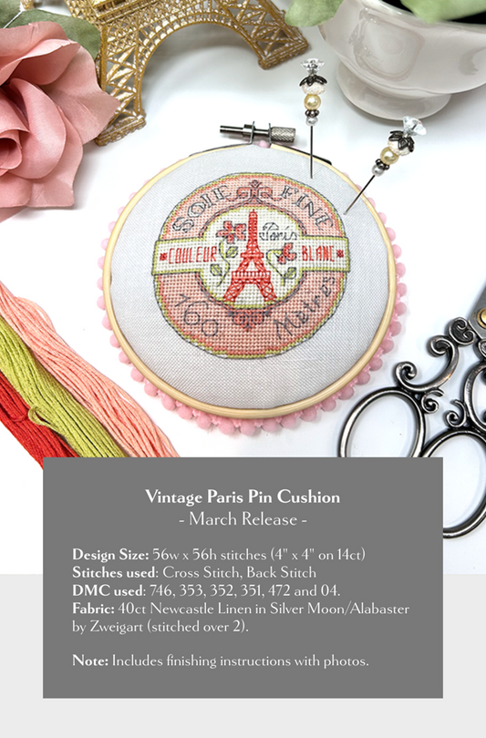 Vintage Paris Pin Cushion