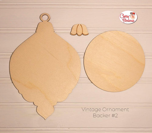 Vintage Ornaments Backer (set of 3)