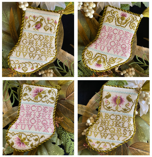 English Country Garden Christmas Stocking Ornaments